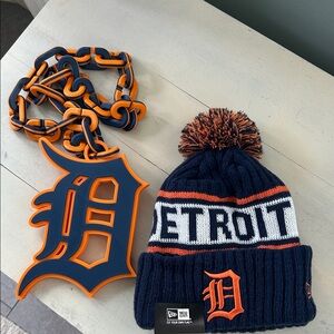 Detroit Tigers Beanie and Hype Chain Combo
